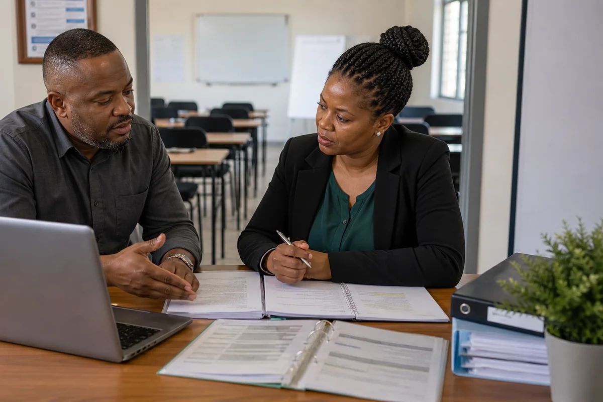 Training provider team reviewing accreditation evidence for Can a private college operate while waiting for accreditation approval?